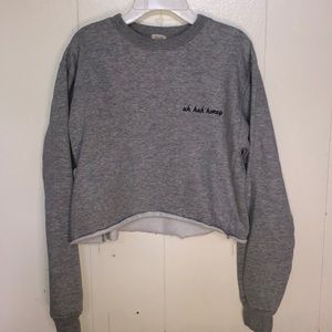 Cropped Crew Neck Sweatshirt